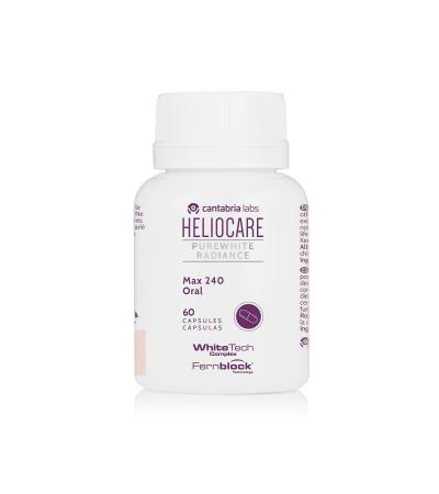 Heliocare Purewhite Radiance Max 240 Oral Capsules  Hyperpigmentation | كبسولات واقي شمس هيليوكير لتفتيح البشرة وعلاج التصبغات والبقع الداكنة